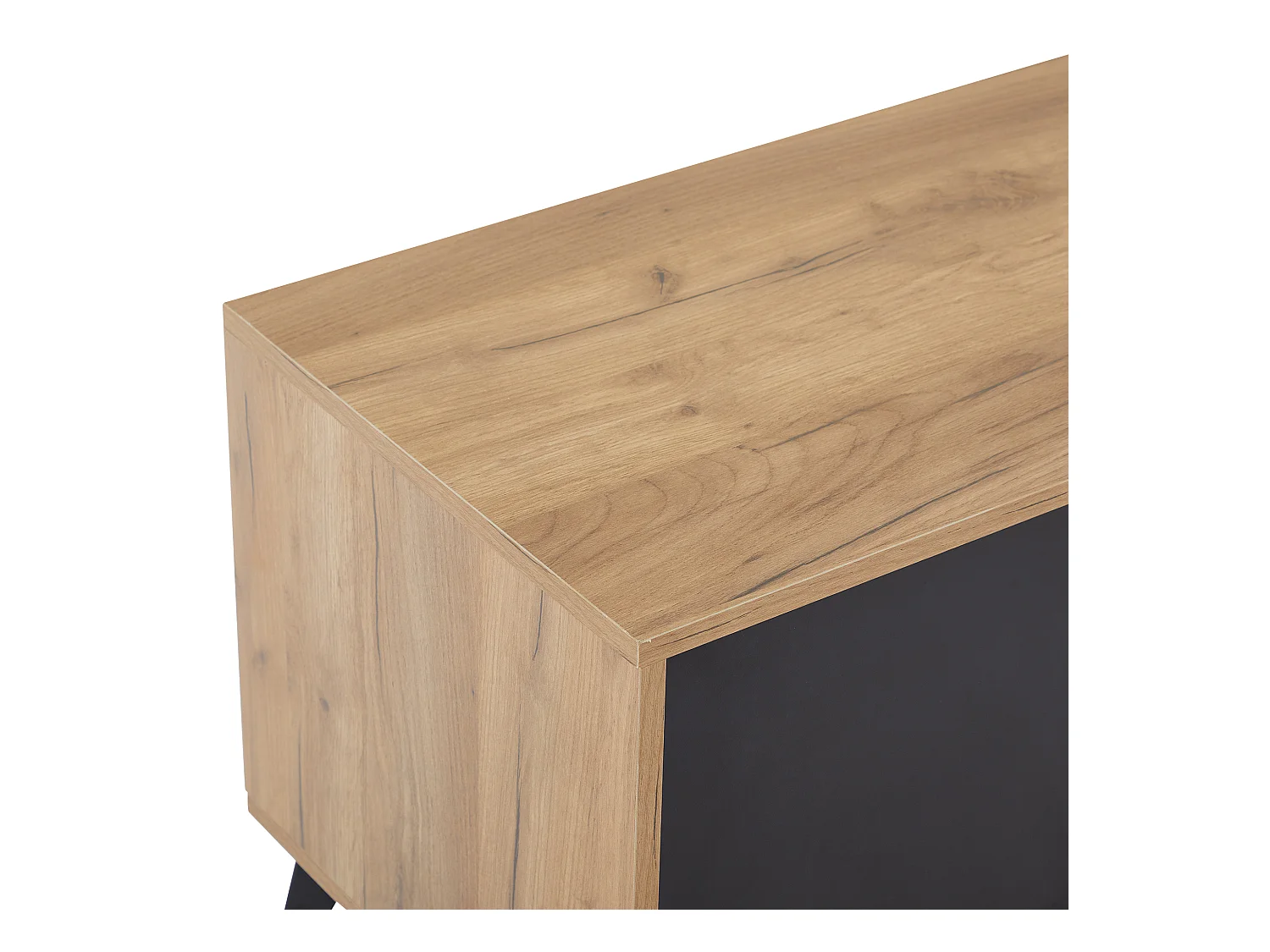 Meuble TV 180x40x50 cm avec 3 portes meuble de rangement en bois - marron