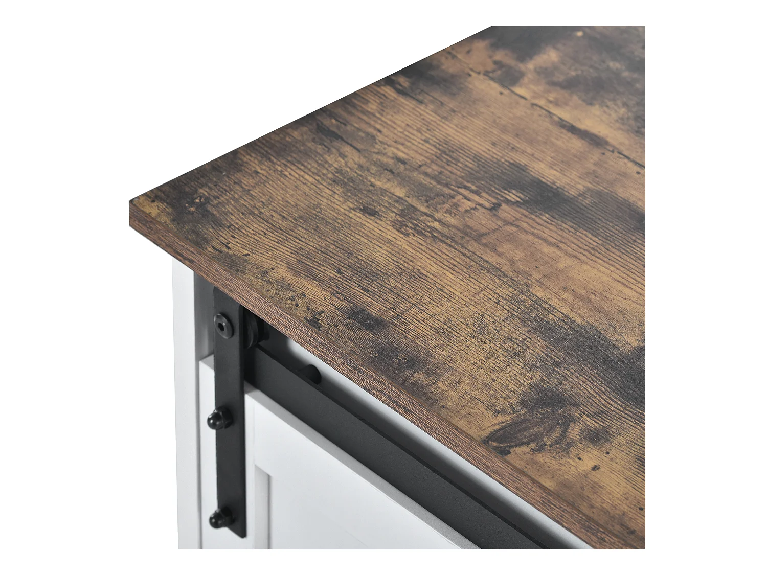 Meuble TV 150x40x60 cm salon 2 portes coulissantes et rangement ouvert en bois - étagères réglables - blanc