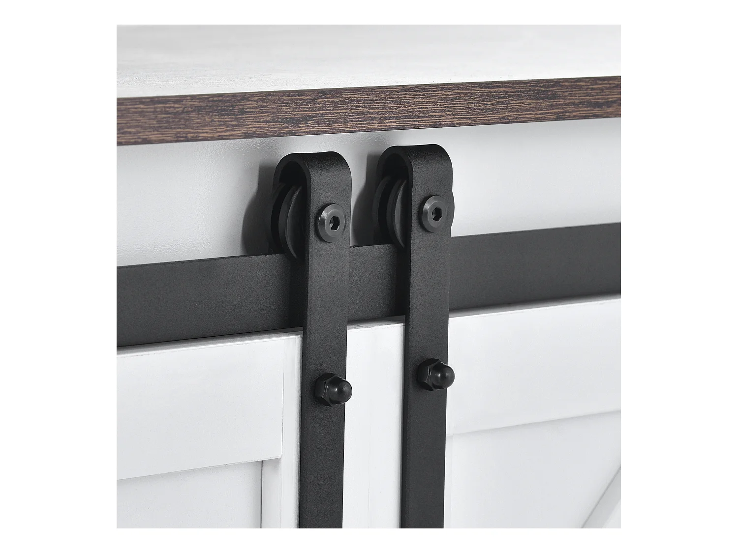 Meuble TV 150x40x60 cm salon 2 portes coulissantes et rangement ouvert en bois - étagères réglables - blanc