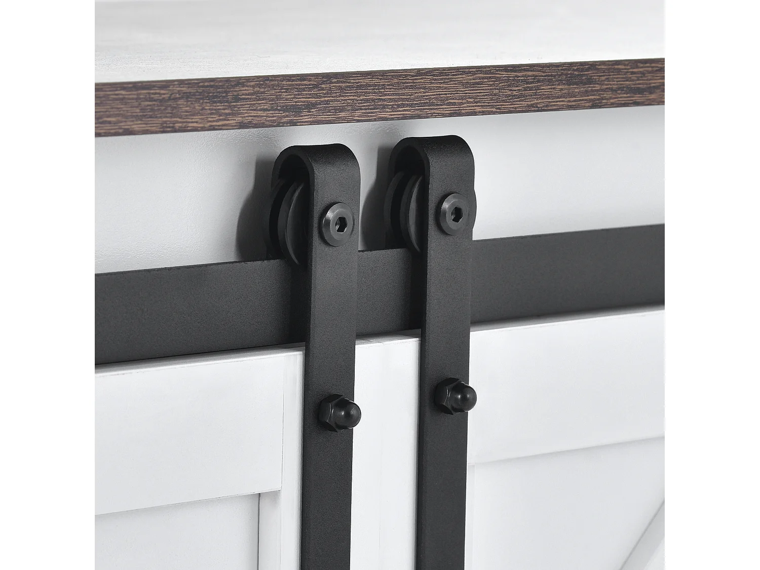 Meuble TV 150x40x60 cm salon 2 portes coulissantes et rangement ouvert en bois - étagères réglables - blanc