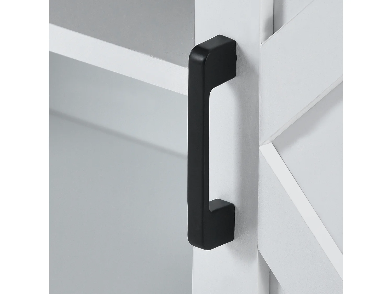 Meuble TV 150x40x60 cm salon 2 portes coulissantes et rangement ouvert en bois - étagères réglables - blanc