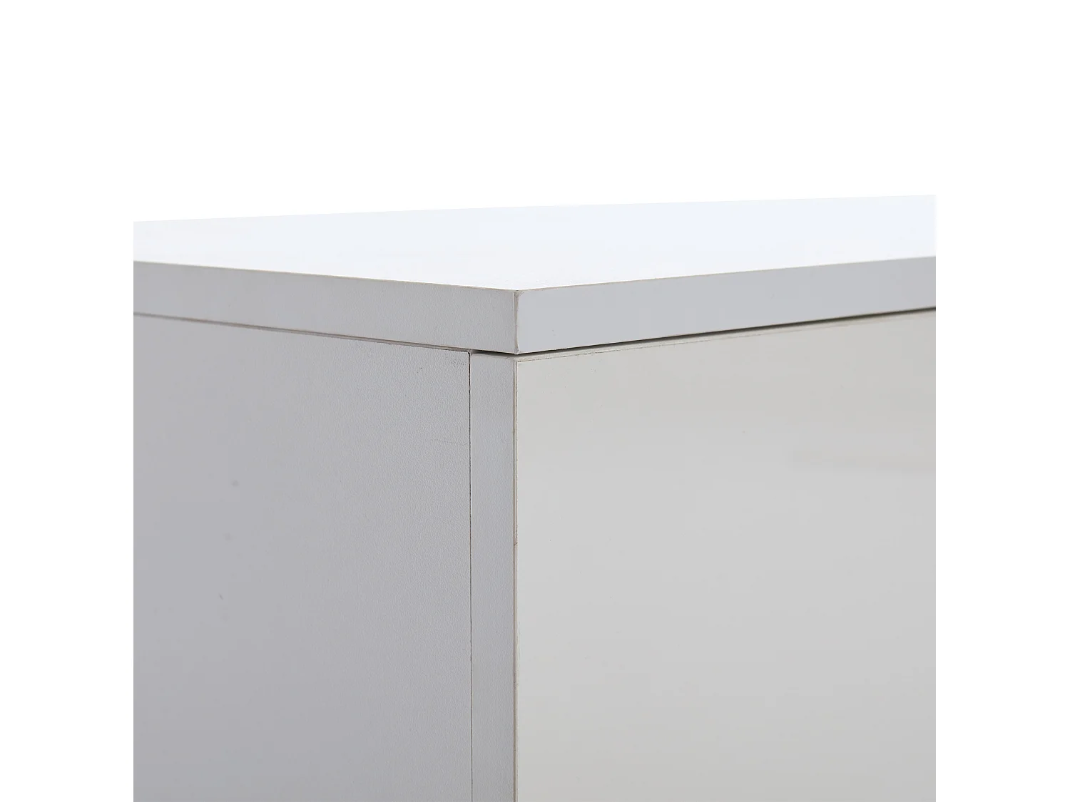 Mobile porta TV LED soggiorno 1 anta 2 cassetti contenitore in legno - ripiani in vetro - bianco (160x40x52 cm)