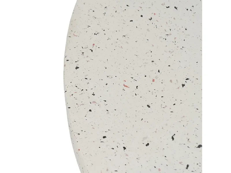 Table basse fibre de magnésium blanche 80 cm légère VEINRA