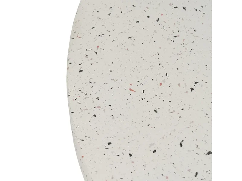 Table basse fibre de magnésium blanche 80 cm légère VEINRA