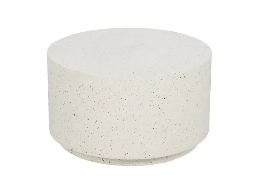 Table basse compacte magnésium blanc moucheté 70 cm FLOREANE