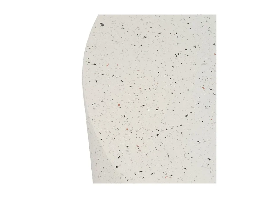 Table basse compacte magnésium blanc moucheté 70 cm FLOREANE