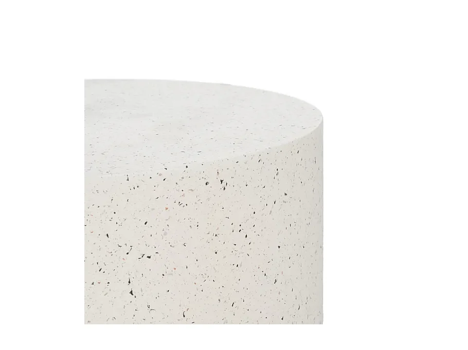 Table basse compacte magnésium blanc moucheté 70 cm FLOREANE