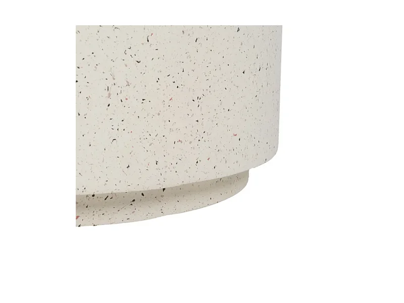 Table basse compacte magnésium blanc moucheté 70 cm FLOREANE