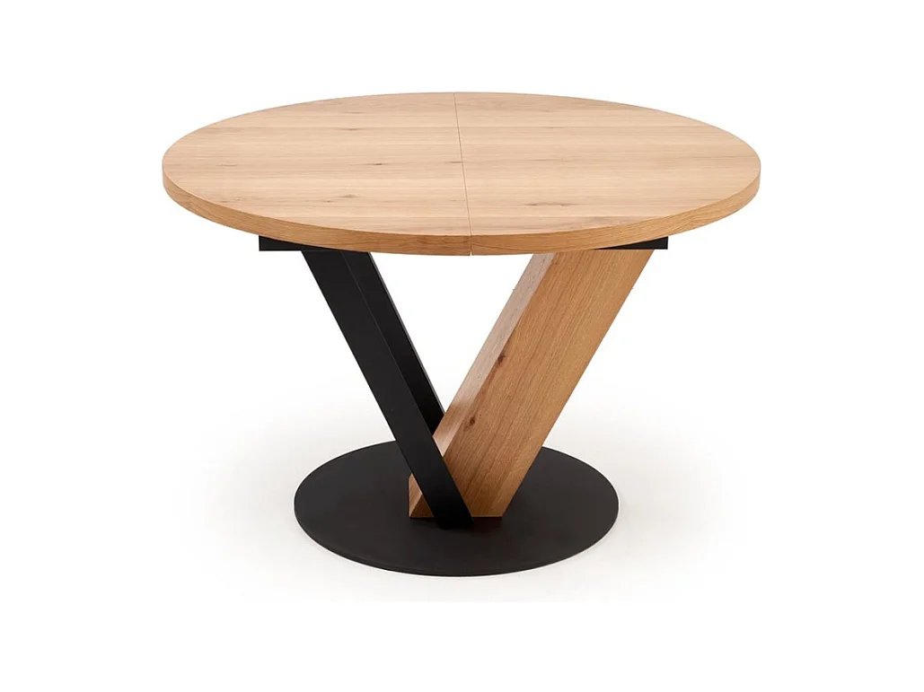 Table de salle à manger ronde de style industriel extensible PEARL