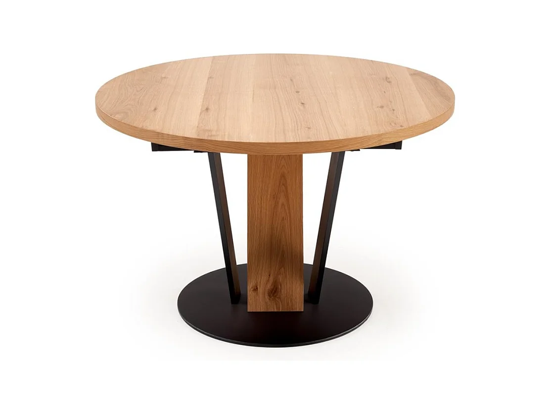 Table de salle à manger ronde de style industriel extensible PEARL