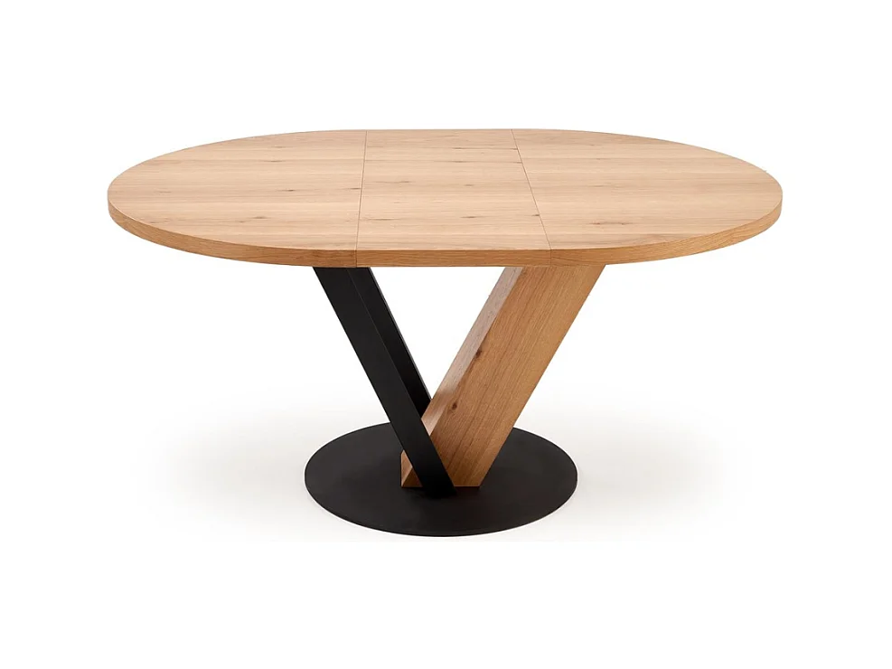 Table de salle à manger ronde de style industriel extensible PEARL