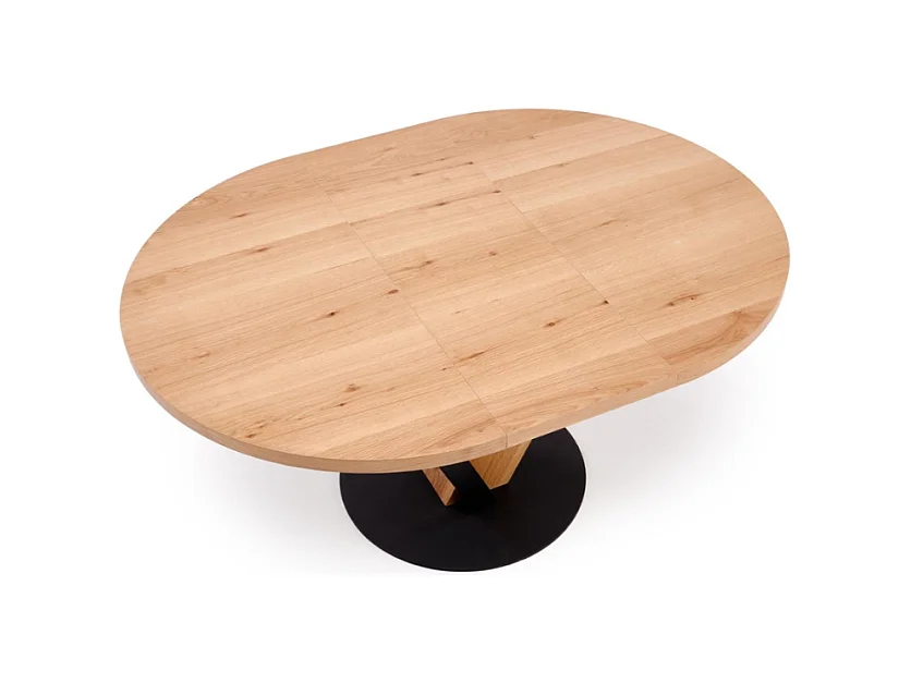 Table de salle à manger ronde de style industriel extensible PEARL