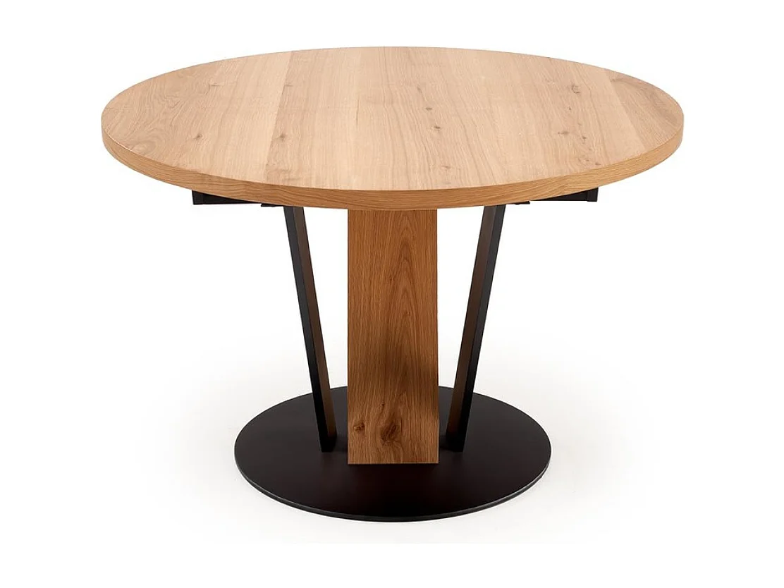 Table de salle à manger ronde de style industriel extensible PEARL