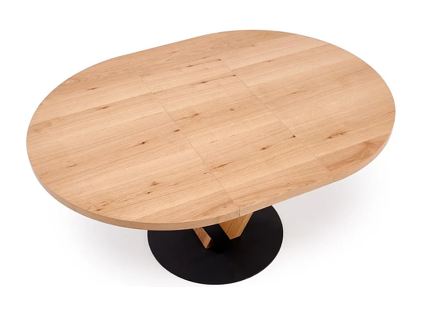 Table de salle à manger ronde de style industriel extensible PEARL