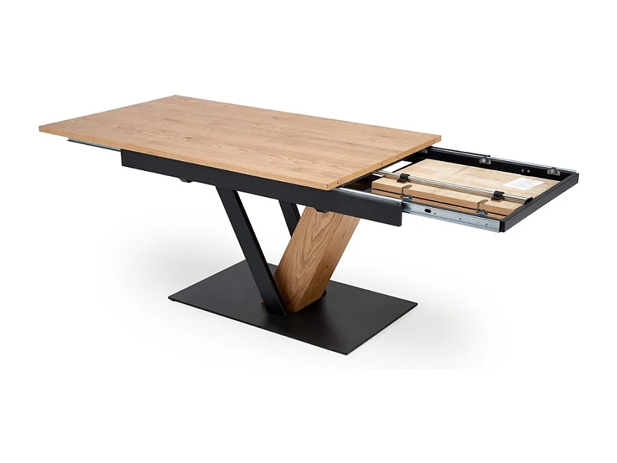 Table de salle à manger design extensible pied en V PEARL