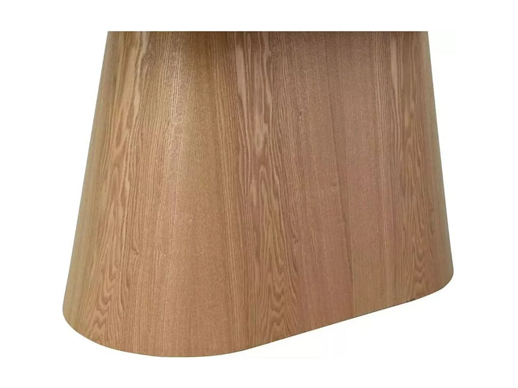 Table de salle à manger extensible 160 + 40cm en céramique travertin et chêne MONACO