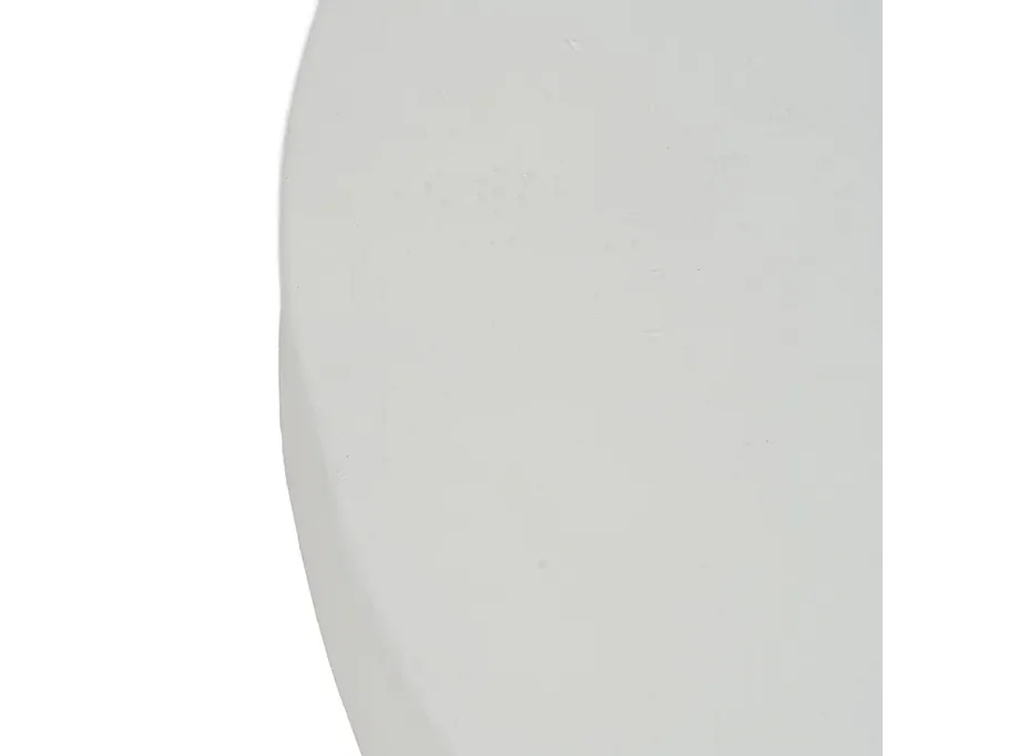 Table basse ronde magnésium blanc noir VELINDRA