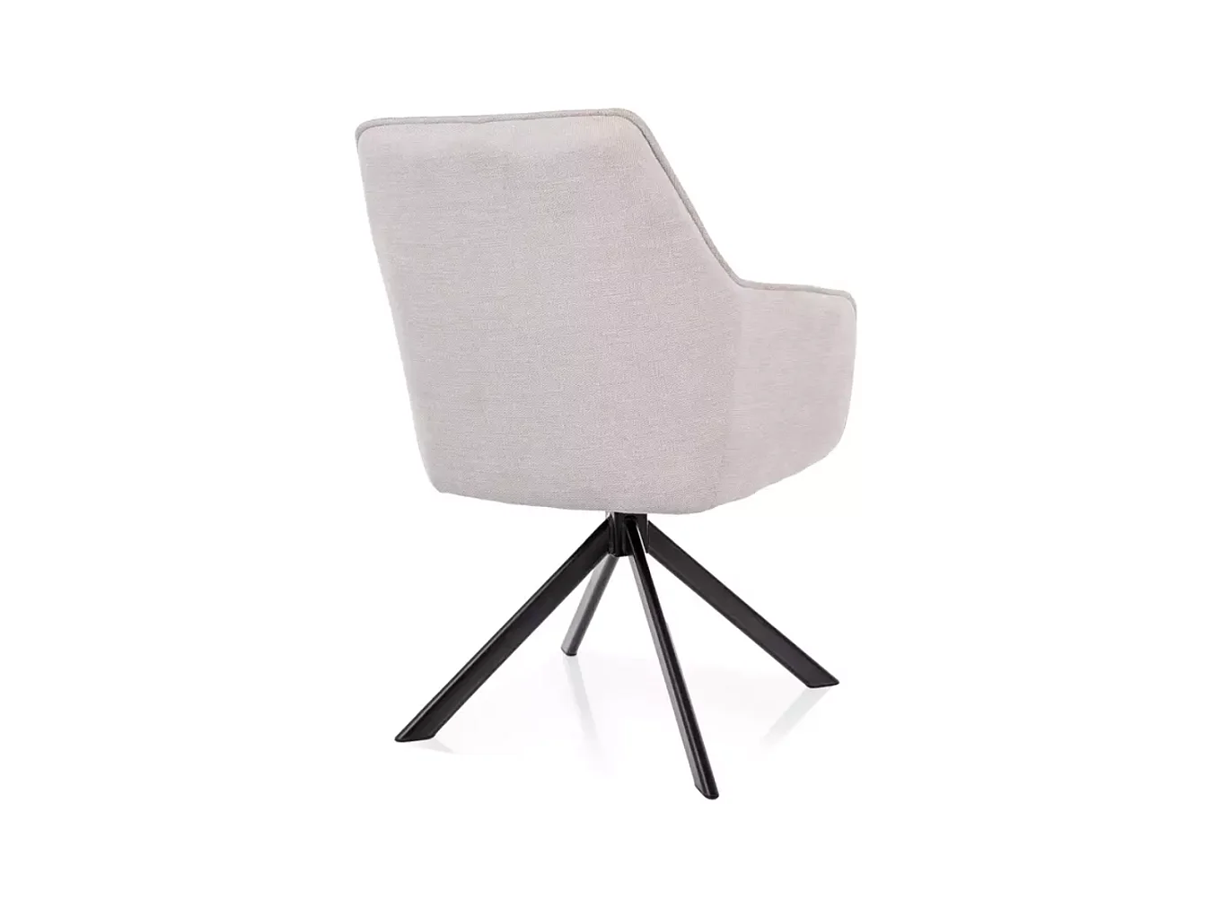 Chaise pivotante beige en tissu avec retour automatique NOMP