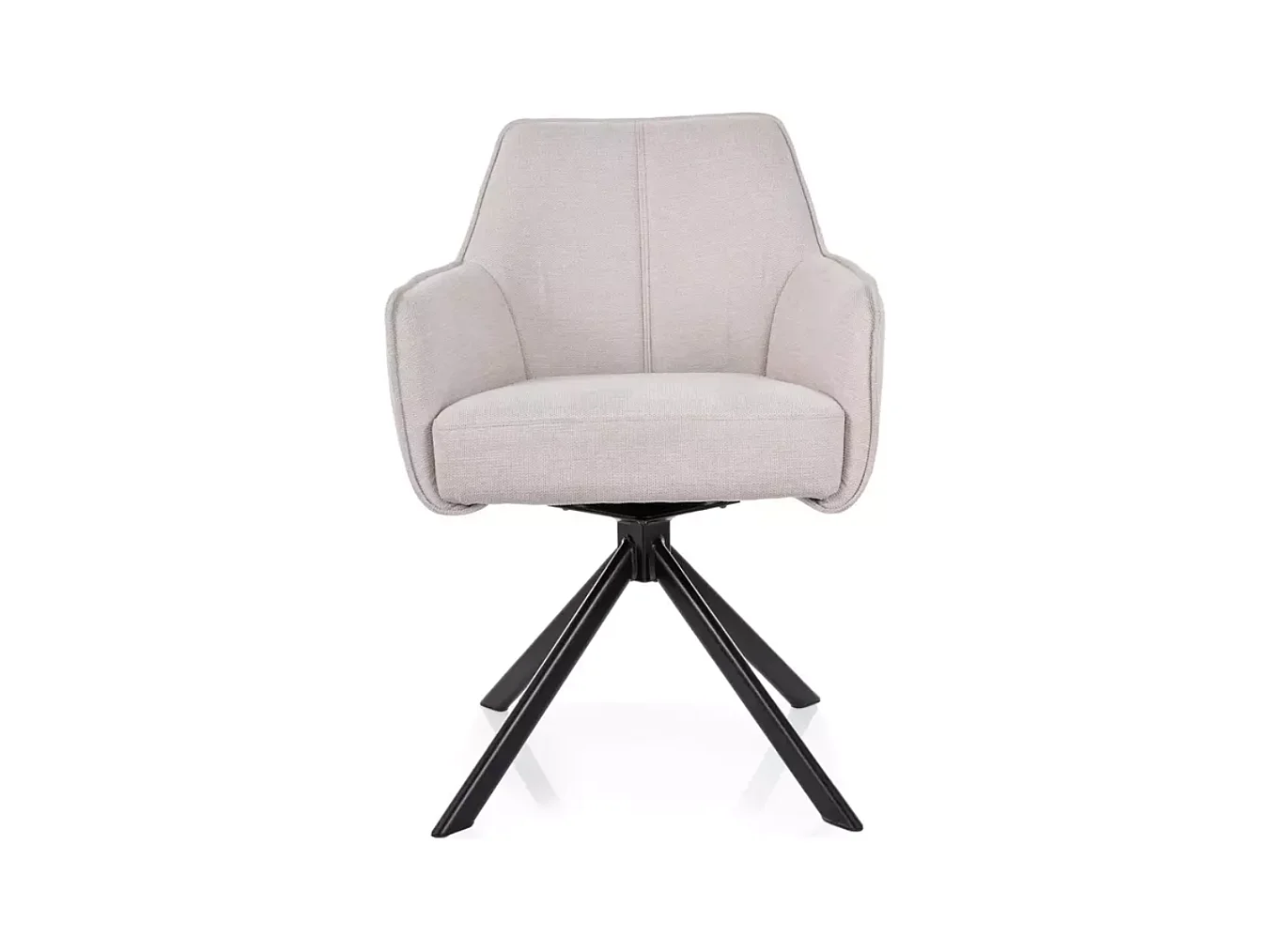 Chaise pivotante beige en tissu avec retour automatique NOMP