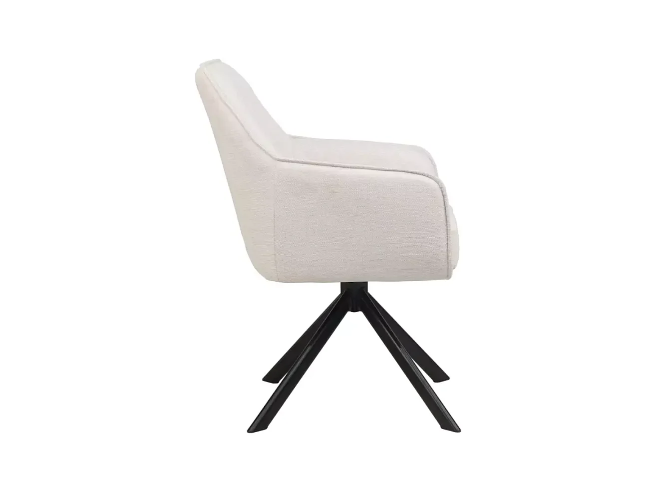 Chaise pivotante beige en tissu avec retour automatique NOMP