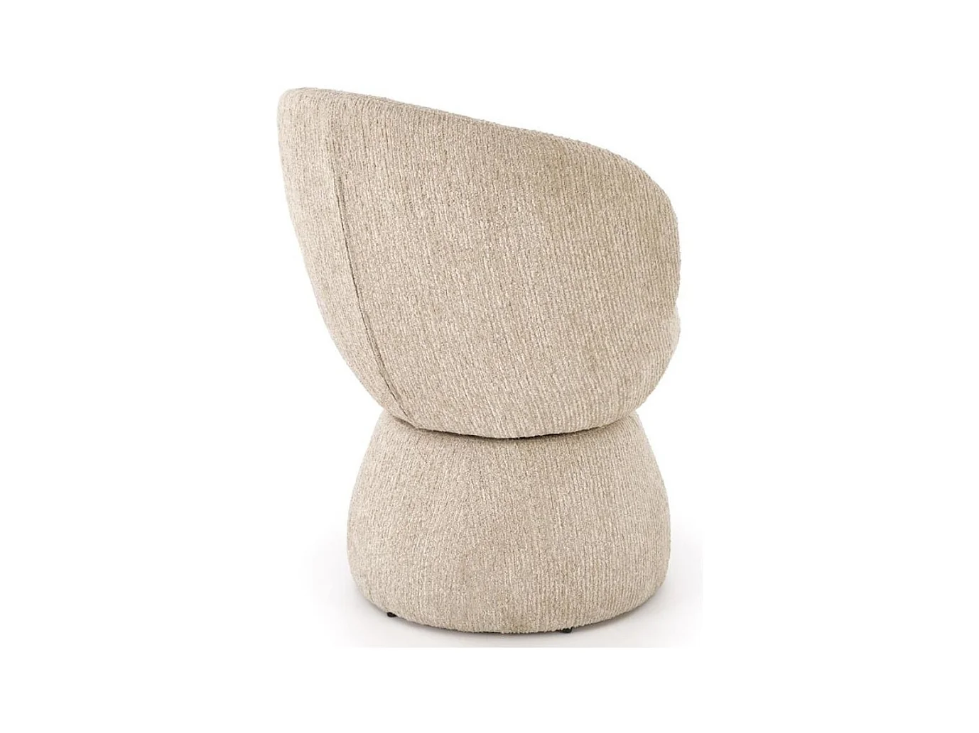 Chaise design pivotante en tissu beige Nestor