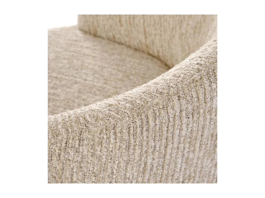 Chaise design pivotante en tissu beige Nestor