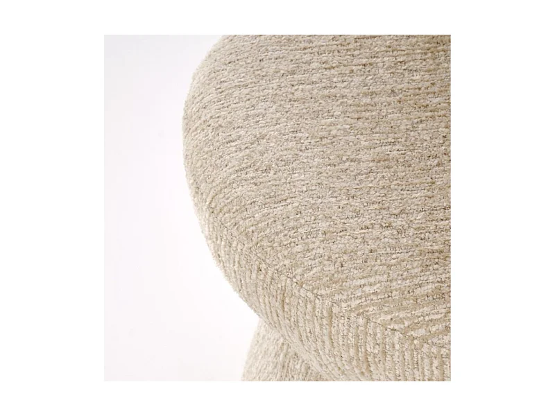 Chaise design pivotante en tissu beige Nestor