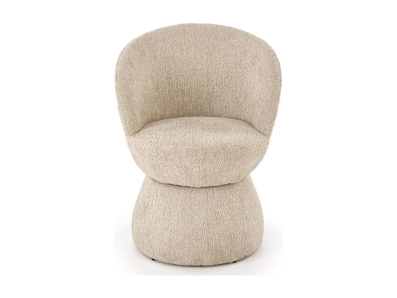 Chaise design pivotante en tissu beige Nestor