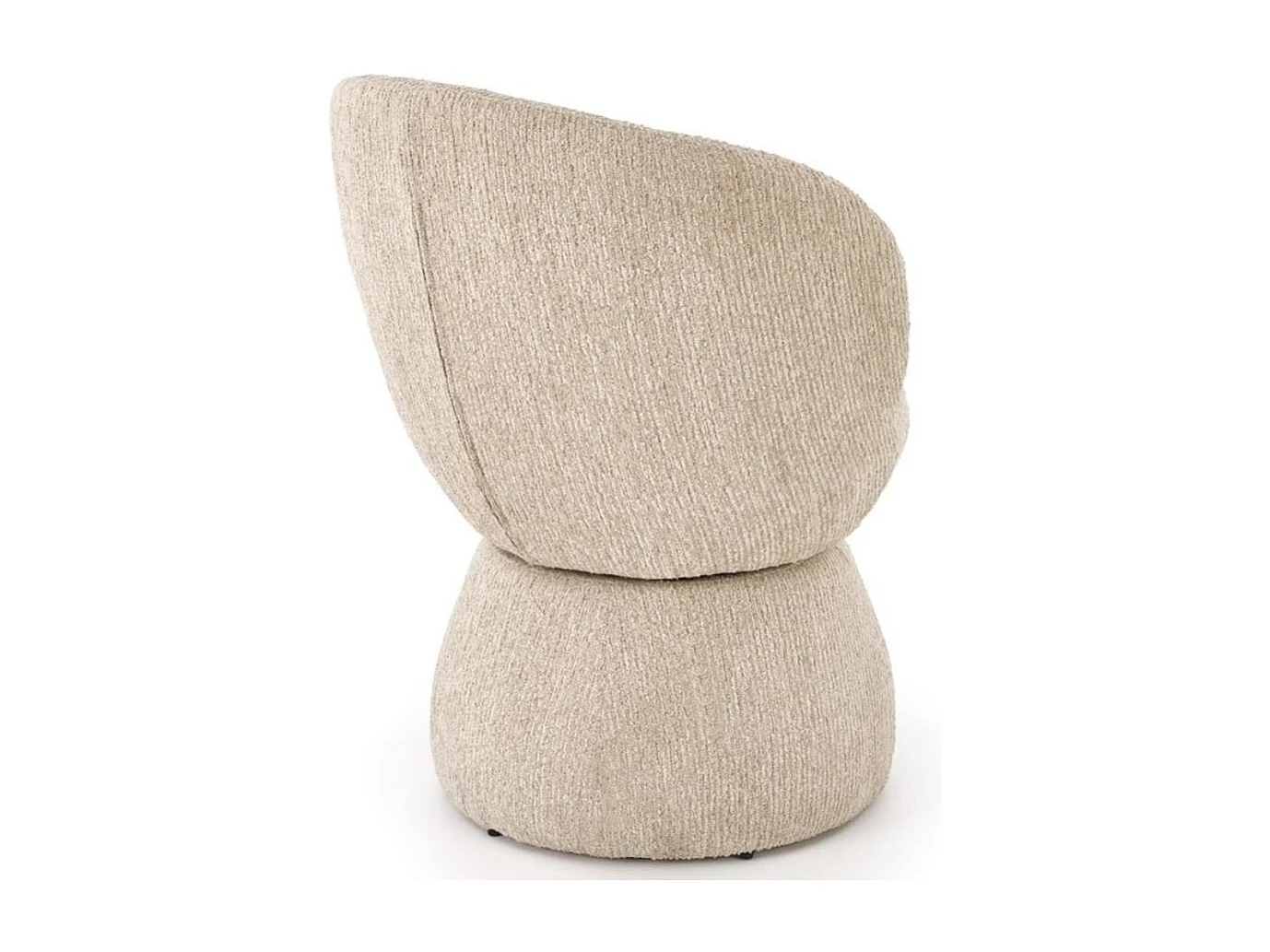 Chaise design pivotante en tissu beige Nestor