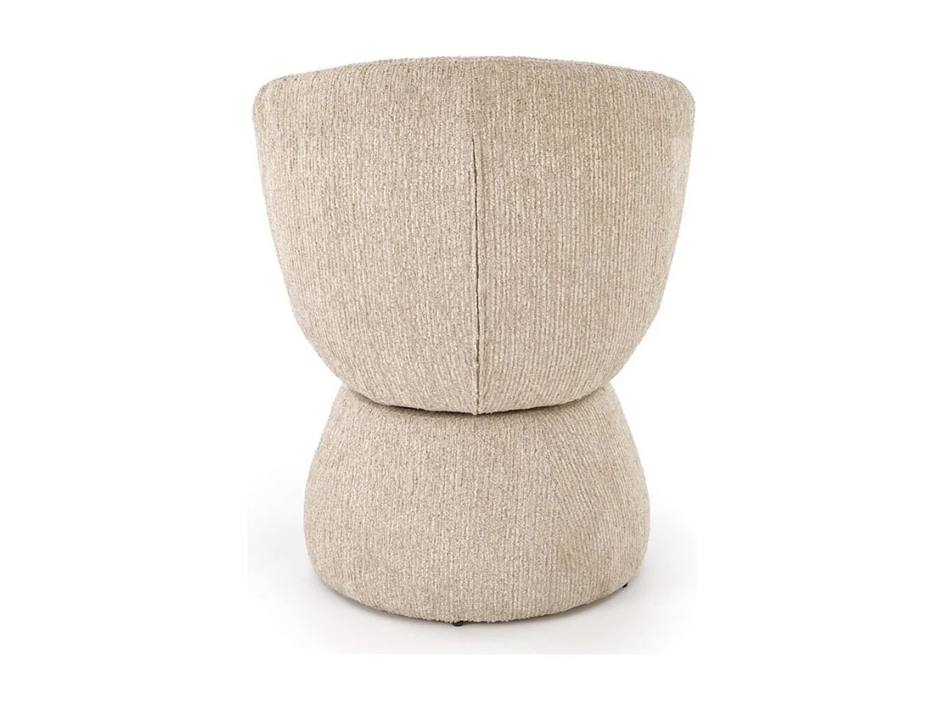 Chaise design pivotante en tissu beige Nestor