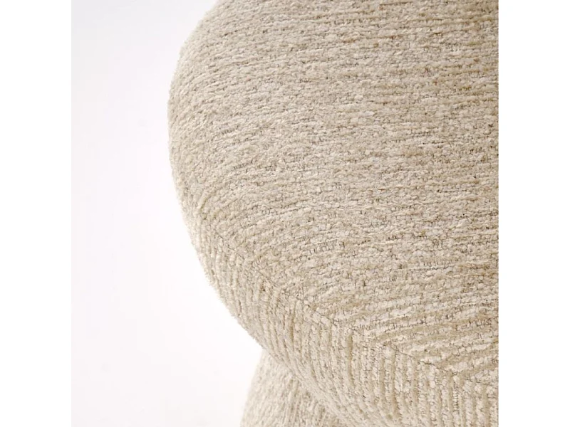 Chaise design pivotante en tissu beige Nestor