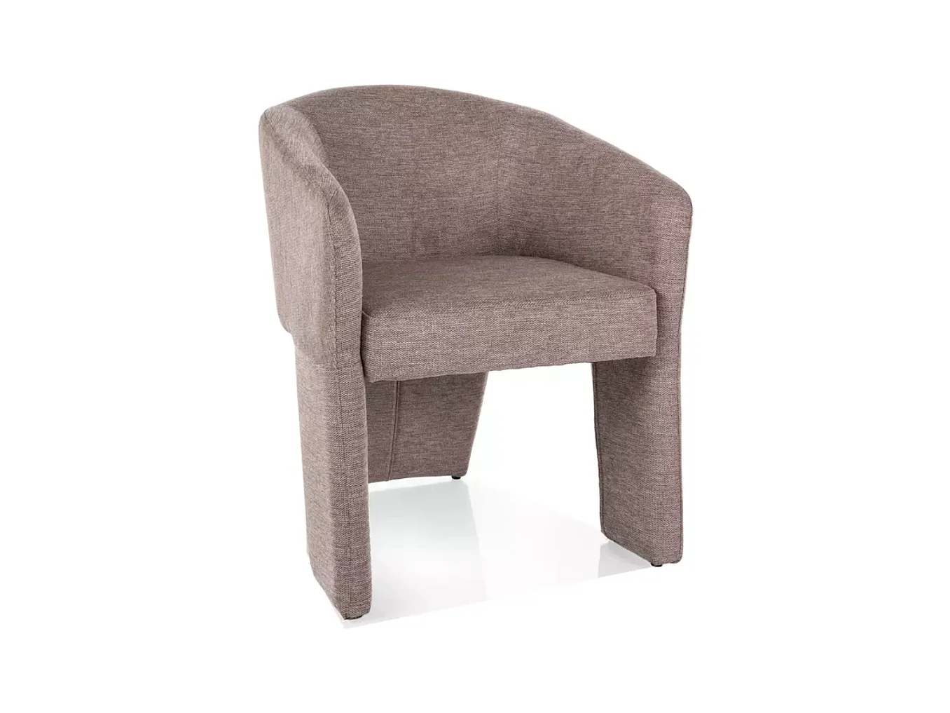 Chaise design beige tripode en tissu NOLAN