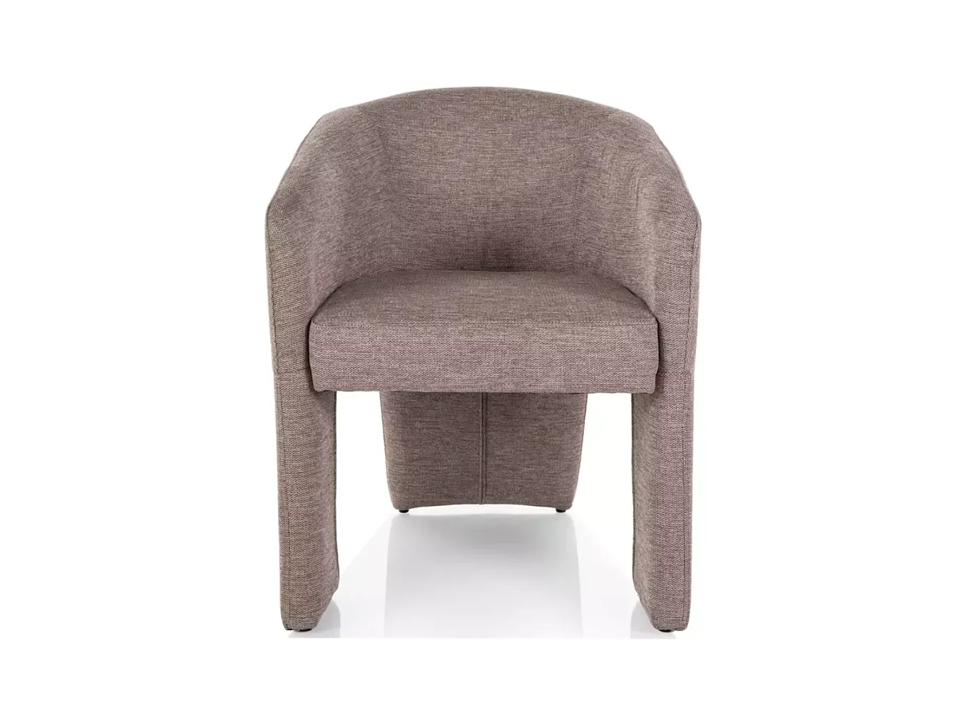 Chaise design beige tripode en tissu NOLAN