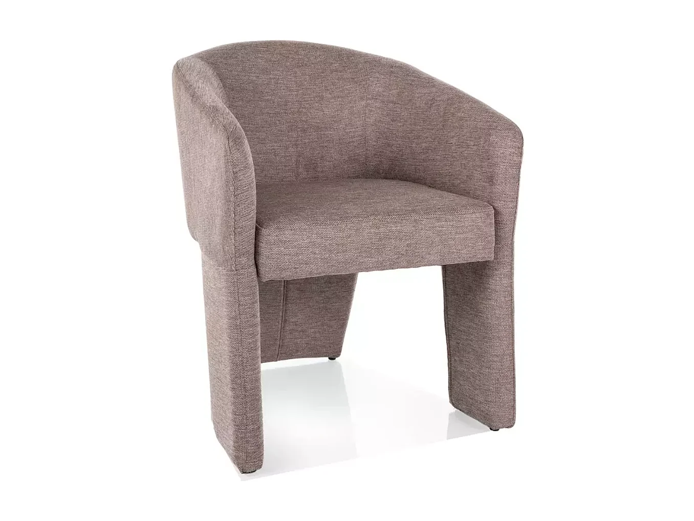 Chaise design beige tripode en tissu NOLAN