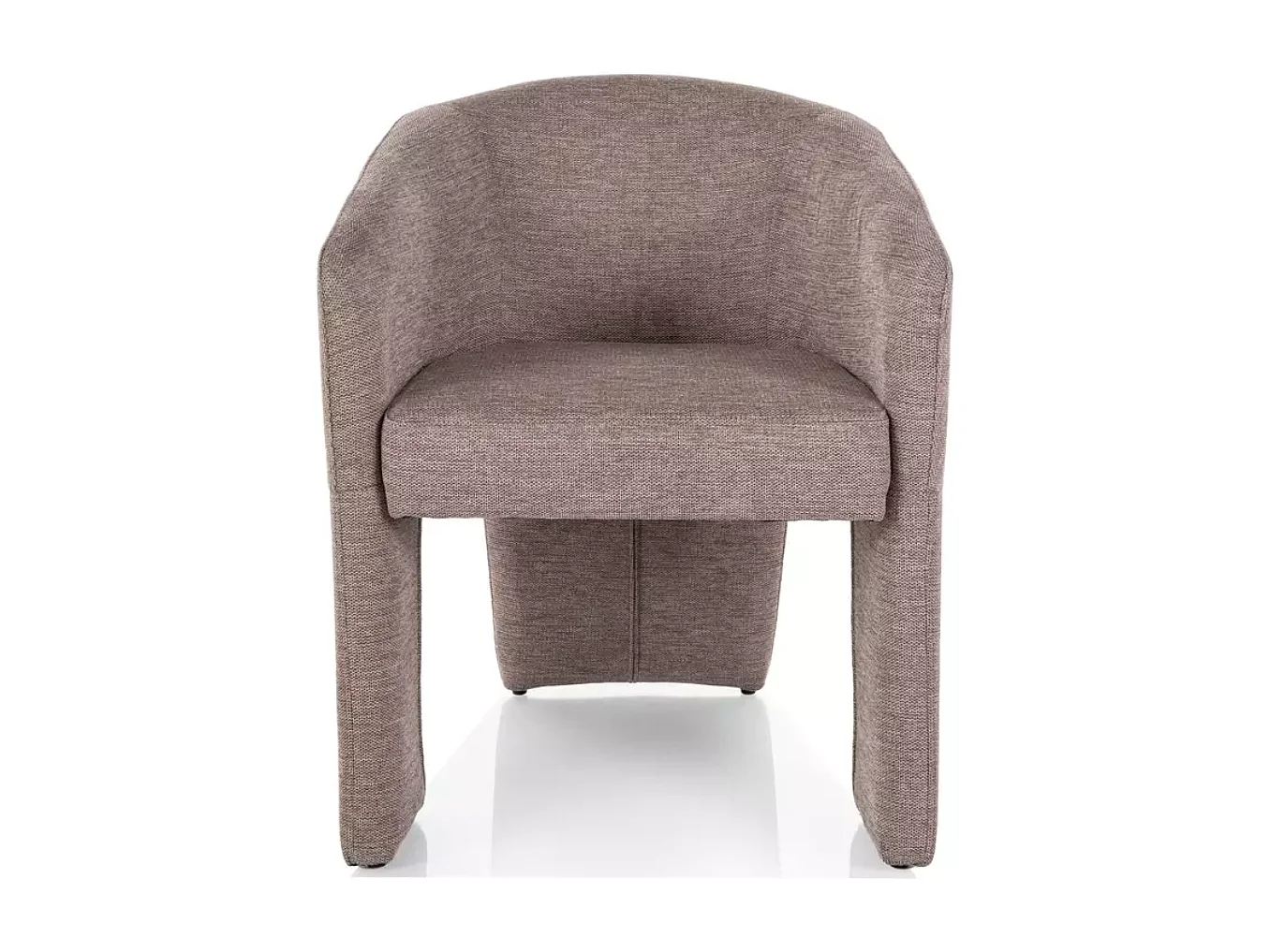 Chaise design beige tripode en tissu NOLAN