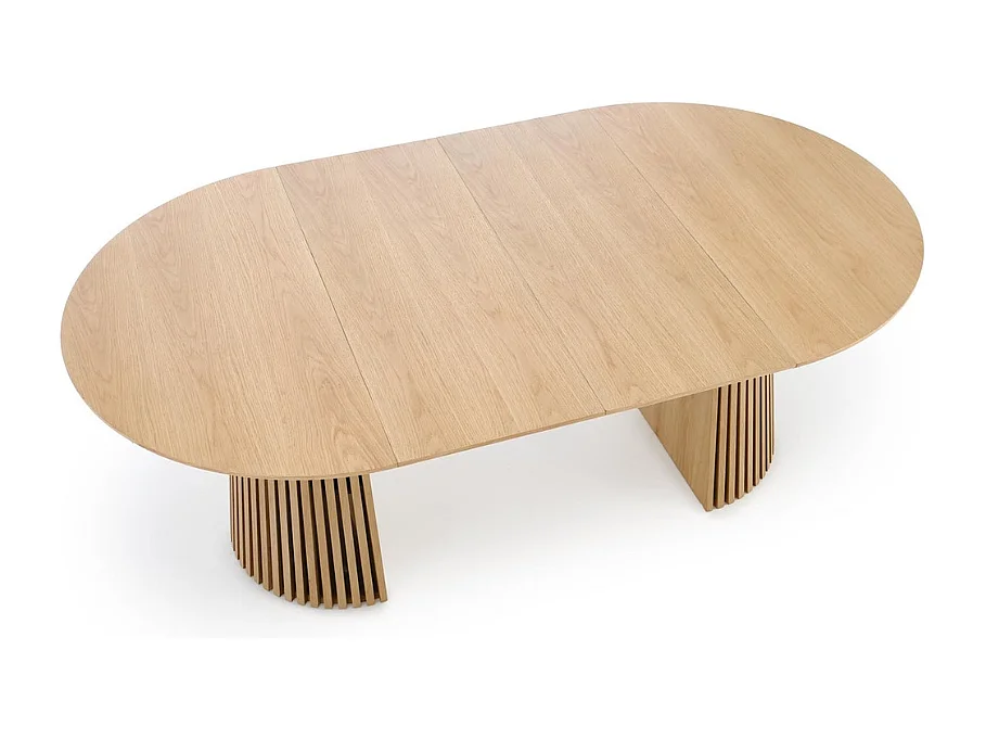 Table de salle à manger ronde extensible avec tasseaux UTAH