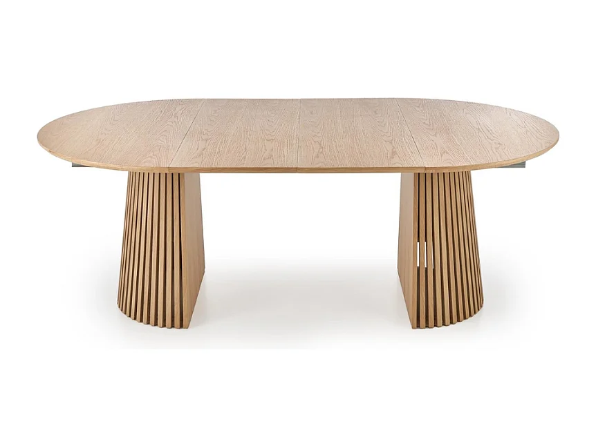 Table de salle à manger ronde extensible avec tasseaux UTAH