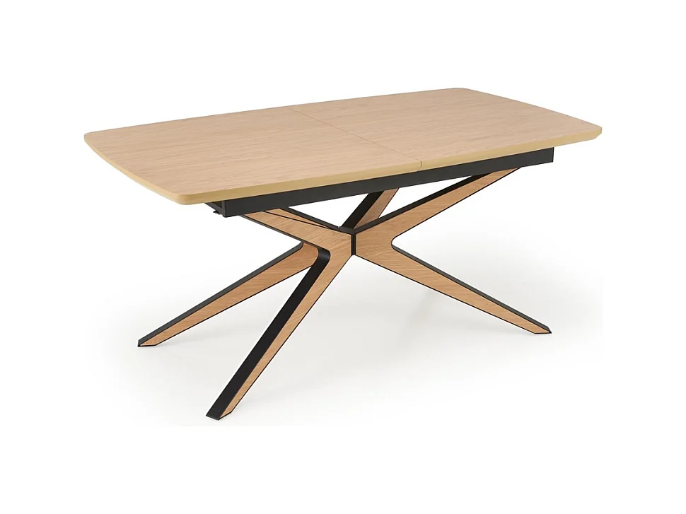 Table à manger extensible bois et noir 160 / 220 cm NEMO