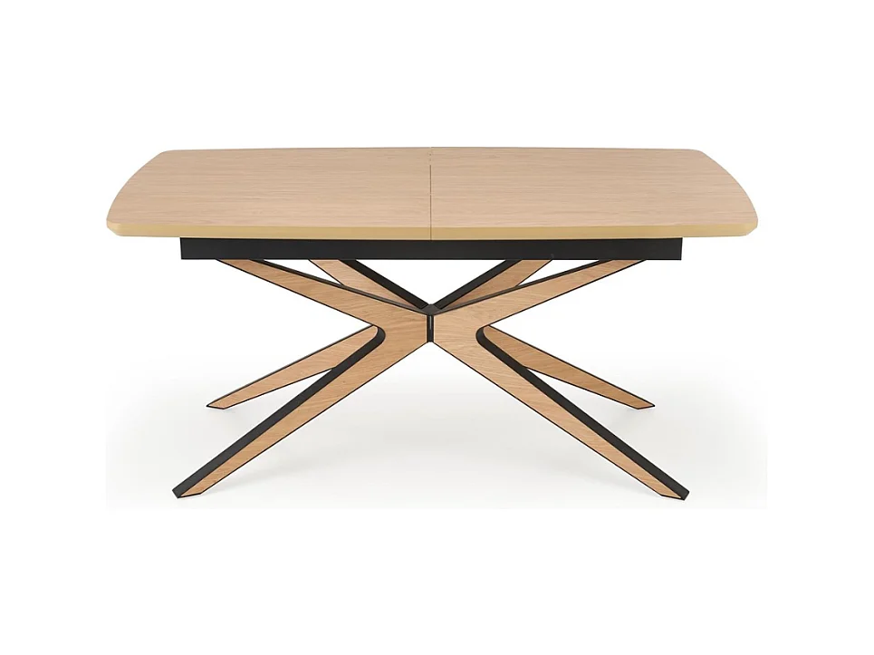 Table à manger extensible bois et noir 160 / 220 cm NEMO