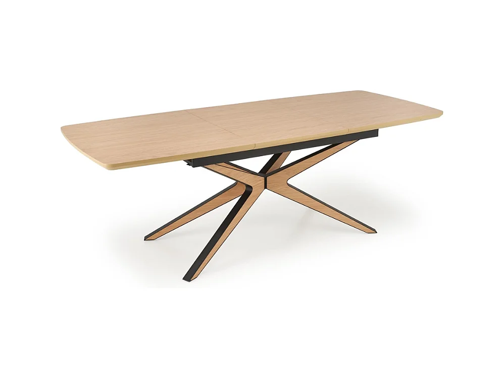 Table à manger extensible bois et noir 160 / 220 cm NEMO