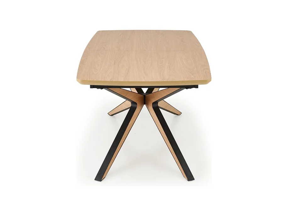 Table à manger extensible bois et noir 160 / 220 cm NEMO