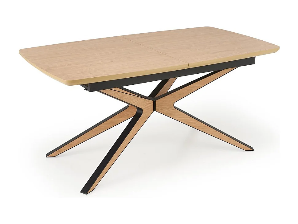 Table à manger extensible bois et noir 160 / 220 cm NEMO