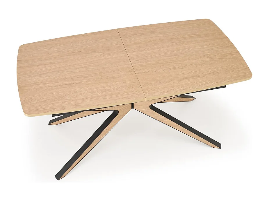 Table à manger extensible bois et noir 160 / 220 cm NEMO