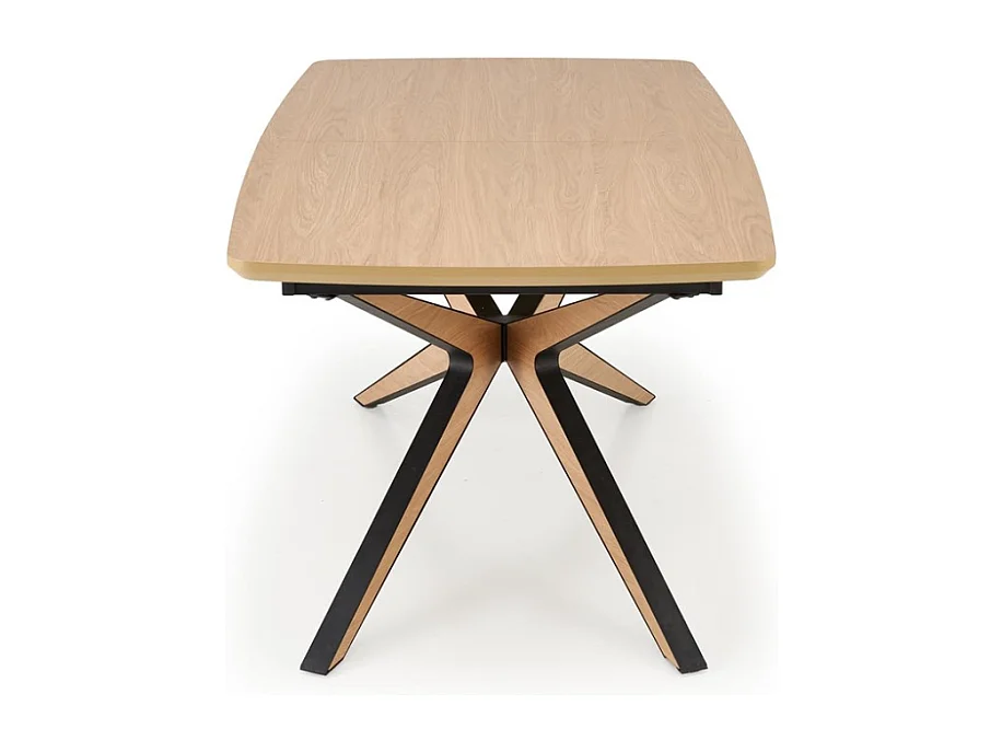 Table à manger extensible bois et noir 160 / 220 cm NEMO