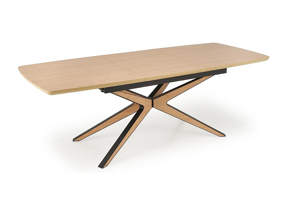 Table à manger extensible bois et noir 160 / 220 cm NEMO