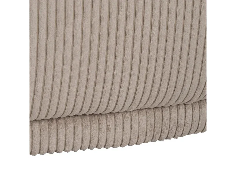 Canapé 3 places tissu beige côtelé avec coussins ÉQUATORIA