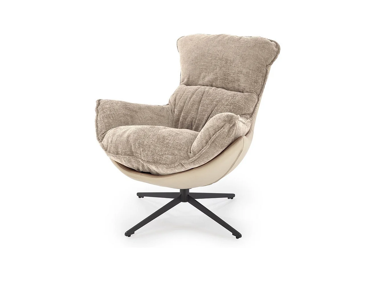 Fauteuil confort pivotant 360° beige Adel