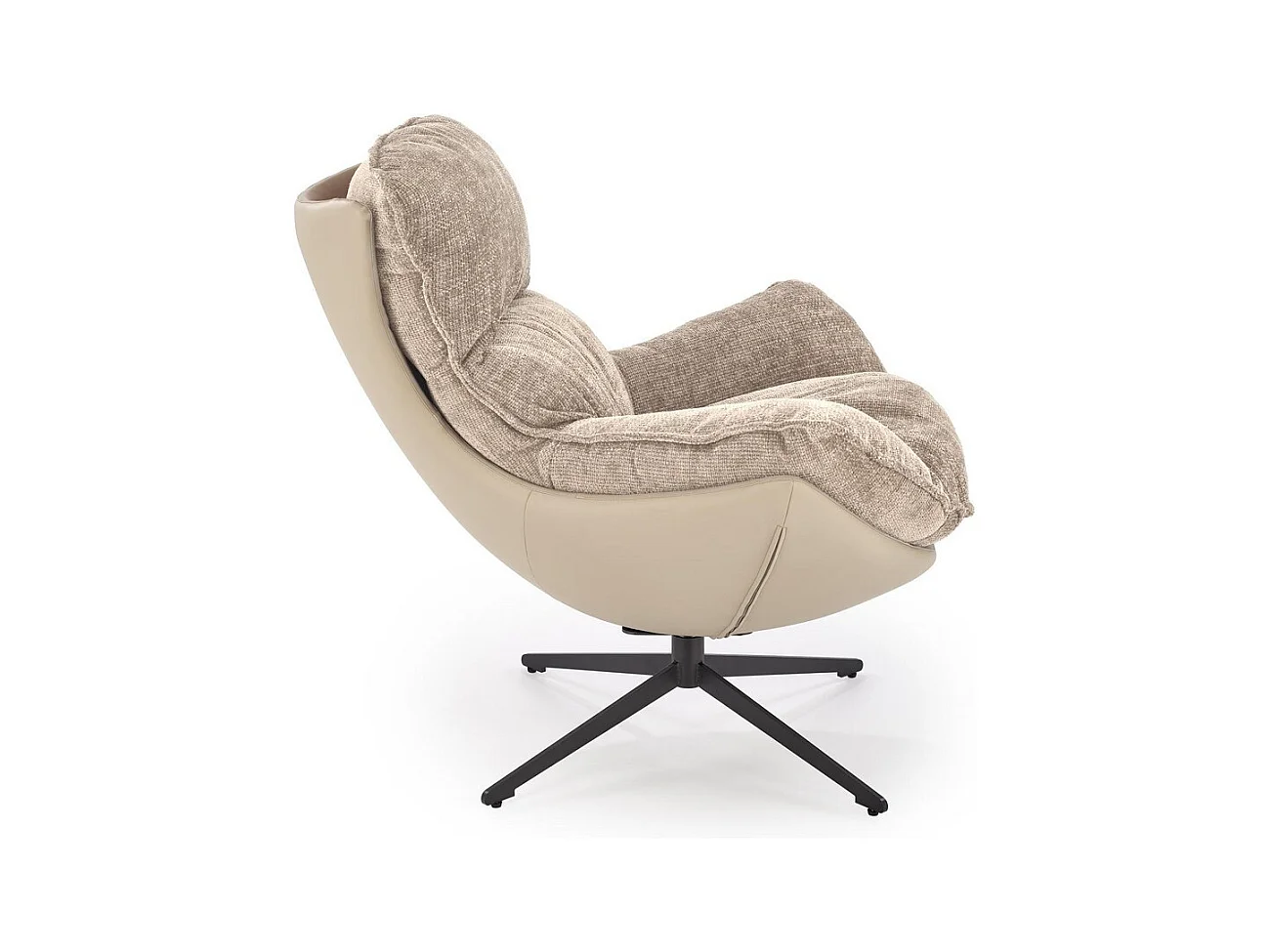 Fauteuil confort pivotant 360° beige Adel