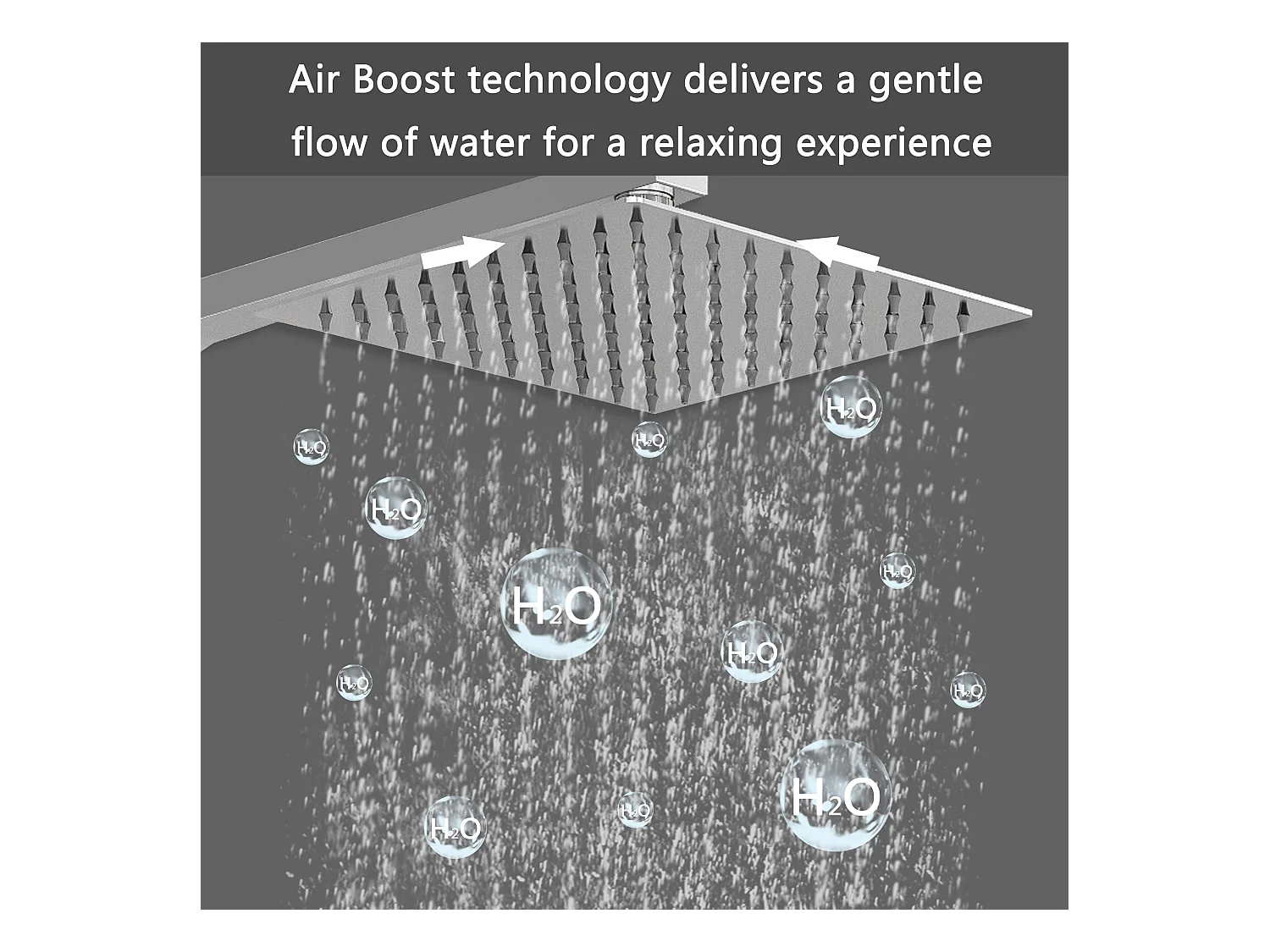AICA Columna de Ducha Termostática Cromo con Alcachofa Cuadrada, Rociador Superior y Barra Ajustable