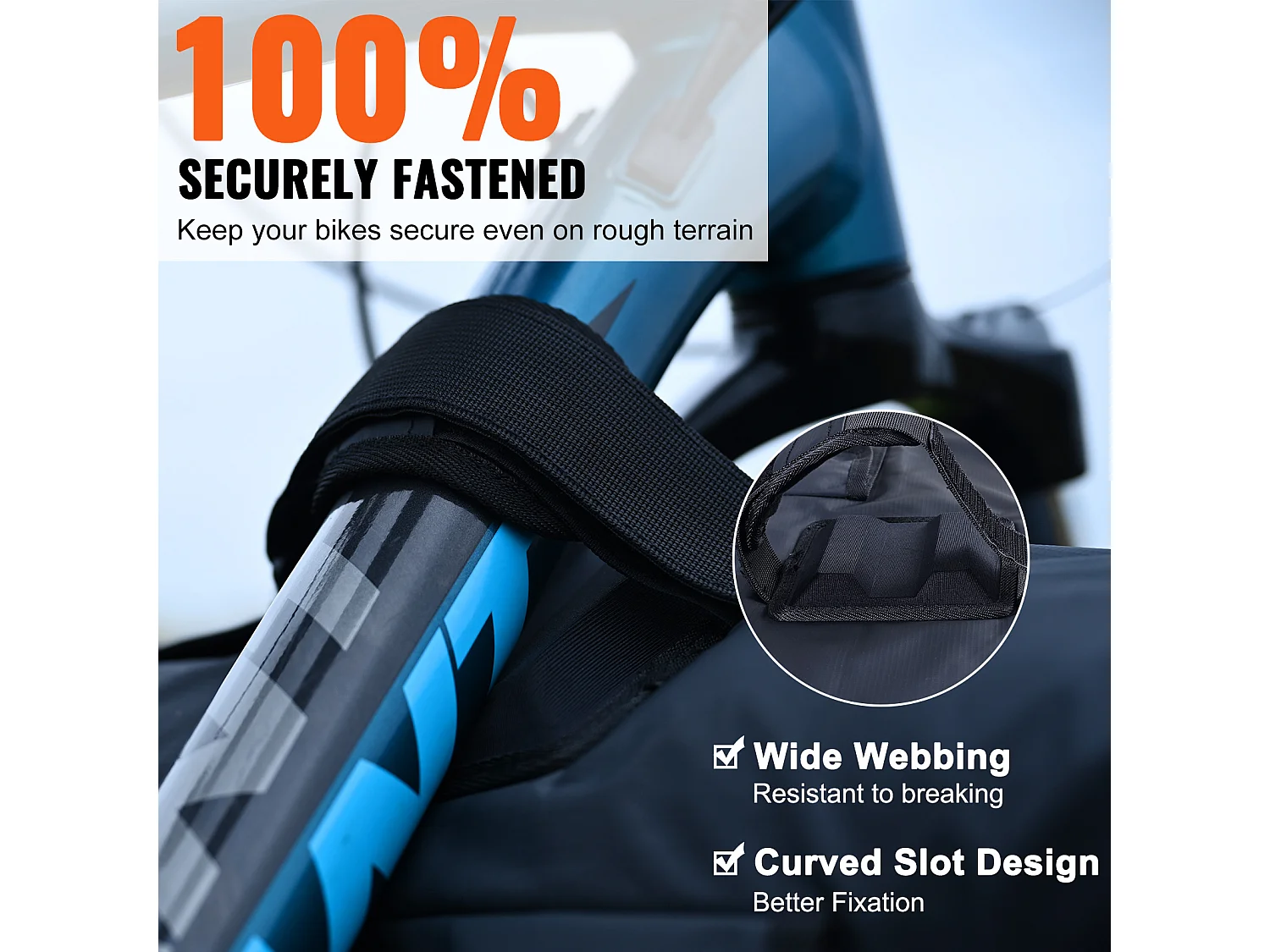 Coussin de Protection de Hayon SucceBuy 84x83 cm Coussin de Hayon Porte-Vélos en PVC et Éponge Housse de Protection pour Hayon de Pick-up 2 Sangles